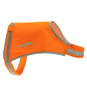 Lite Dog Vest L Size Coverage to Mid Back Reflective Hi Visibility Blaze Orange Fluorescent Fabric Helps to Keep Them in Sight and Safe On and Off Lea