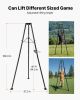 VEVOR Tripod Deer Hoist, 500 lbs Load Capacity, Hunting Game Hoist Winch Lift with Gambrel & Manual Winch