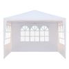 3 x 3m Three Sides Waterproof Tent with Spiral Tubes White