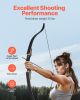 60in Takedown Recurve Bow Wooden Bow Arrow Kit Right Hand Hunting Practice 30lbs