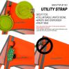 Lite Dog Vest L Size Coverage to Mid Back Reflective Hi Visibility Blaze Orange Fluorescent Fabric Helps to Keep Them in Sight and Safe On and Off Lea