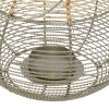DecMode 11"W, 12"H Metal Contemporary Candle Lantern, Silver, 1 - Piece