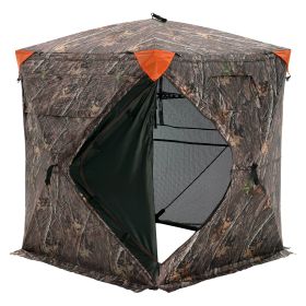VEVOR Hunting Blind, 270° See Through Ground Blind, 1-2 Person Pop Up Deer Blind for Hunting with Carrying Bag, Portable Resilient Hunting Tent (Item Size: 55 inch, Product Classification: Perspective Style)