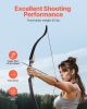 Recurve Bow and Arrows Kit, 60 inch Wooden Takedown Bows, Right Handed Ergonomic Archery Recurve Bow Package